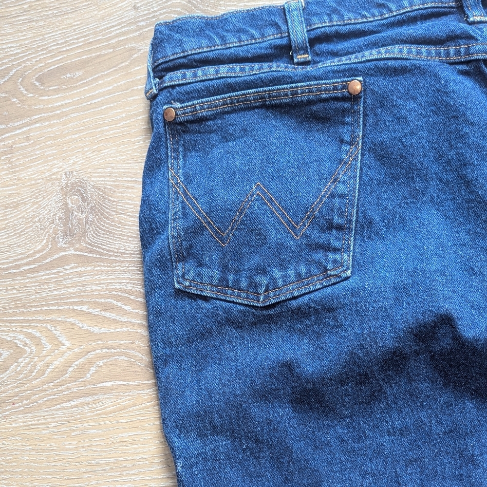 Wrangler Vintage Cowboy Cut Stretch Regular 947STR Straight Jeans Men's 44x30 - Picture 14 of 16